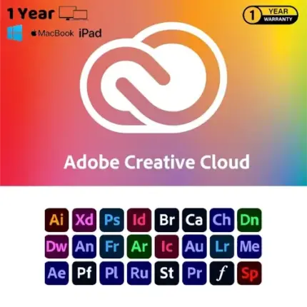 Adobe Creative Cloud Subscription – Original Activation – 1 Year