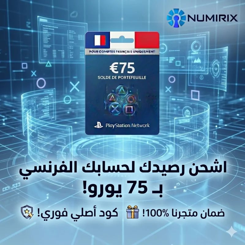 بطاقة شبكة بلاي ستيشن 75 يورو فرنسا